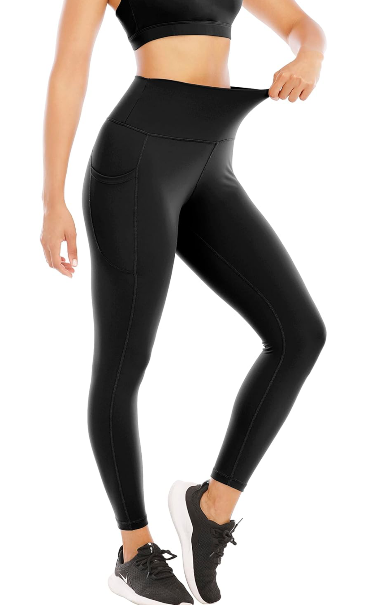 Women's High Waist Yoga Pants Capri Workout