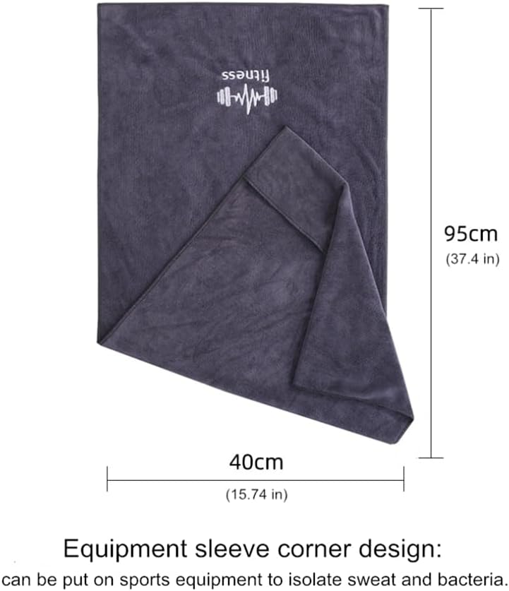 Set of 2 Sports Towels, 95 x 40 cm, Microfiber