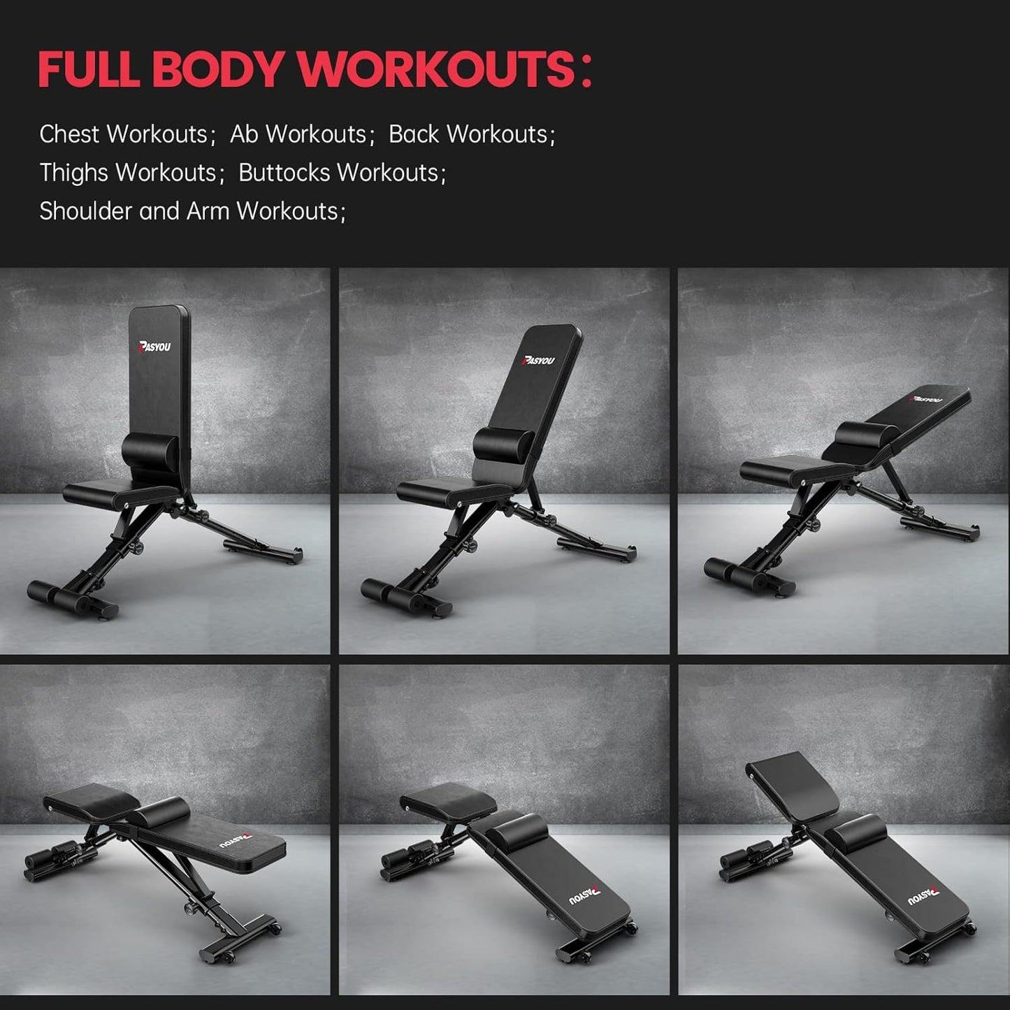 Adjustable Weight Bench Full Body Workout