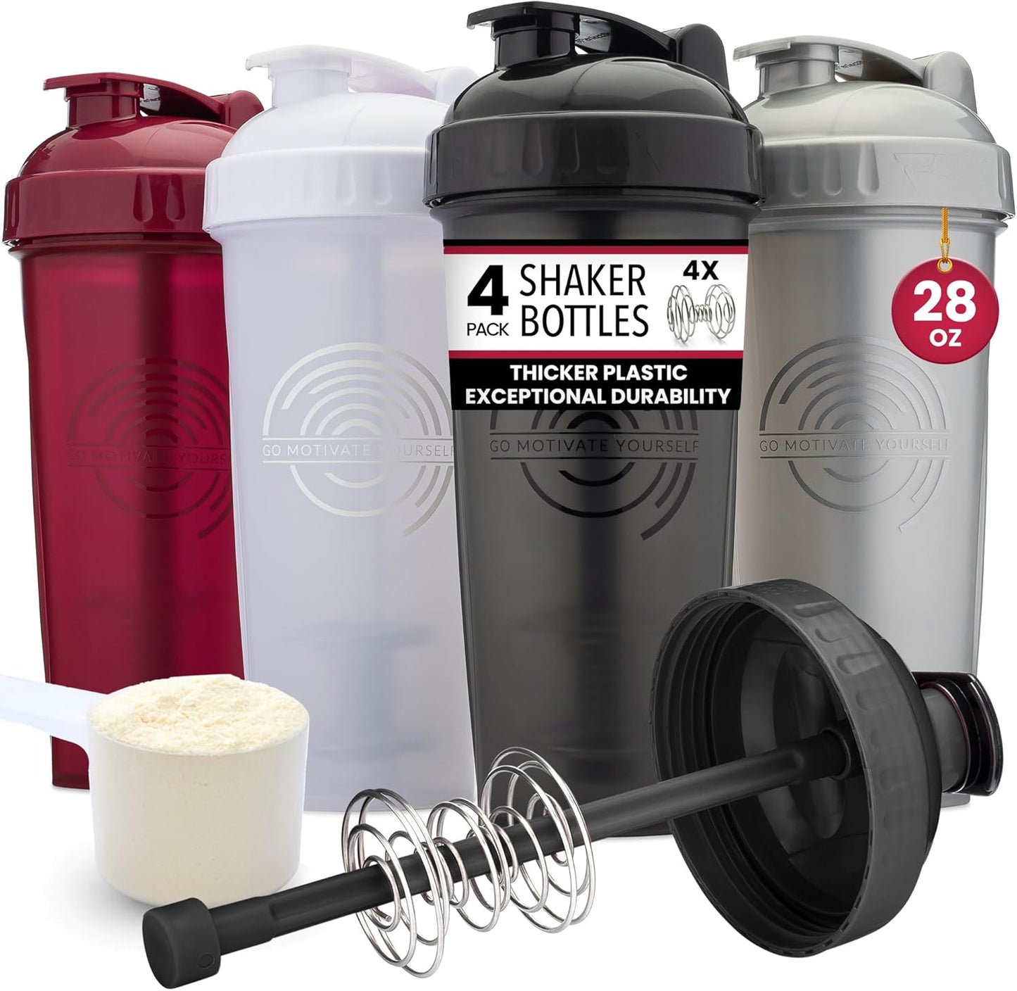 Protein Shaker Bottles 4 packs