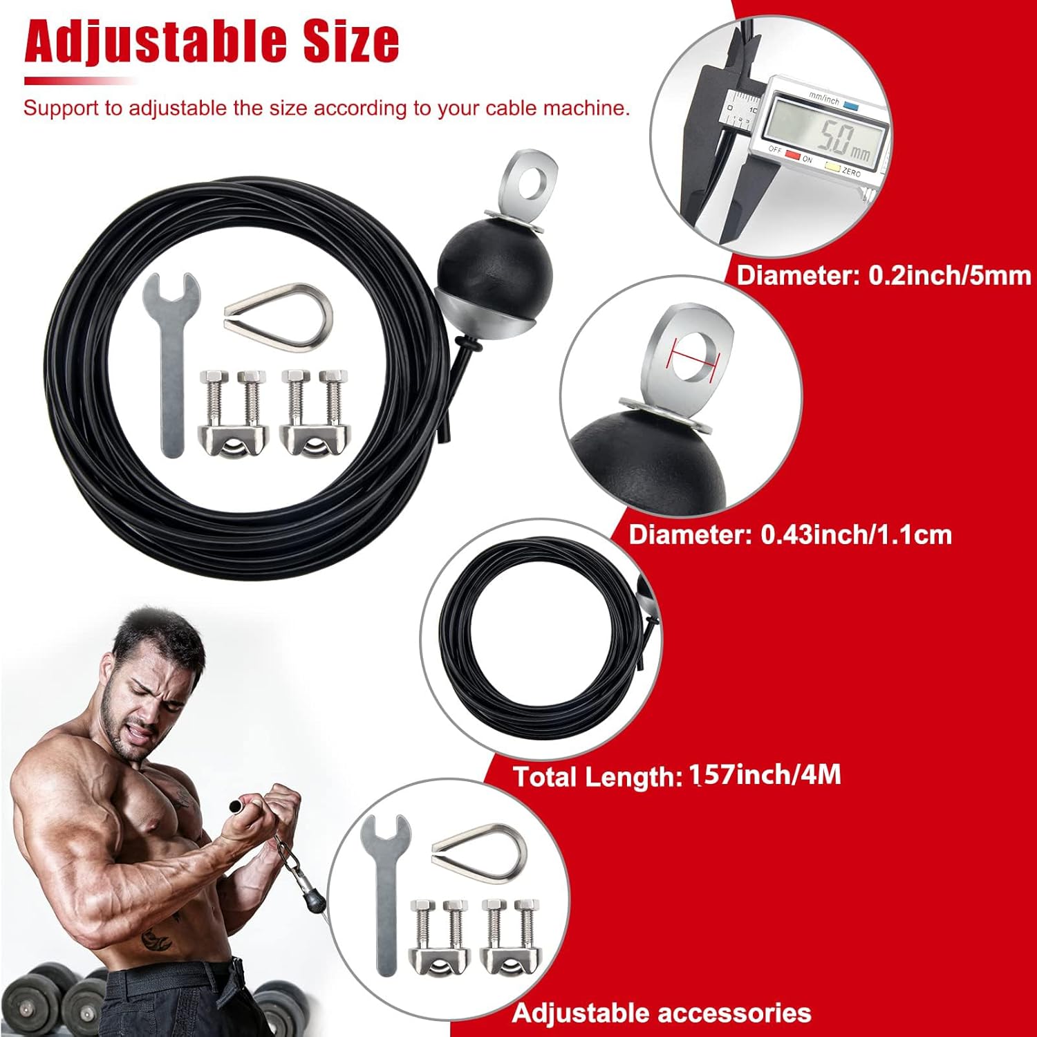 Fitness Pulley Cable