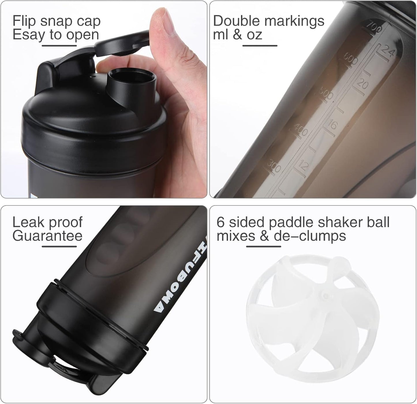 Shaker Bottles 2 Pack