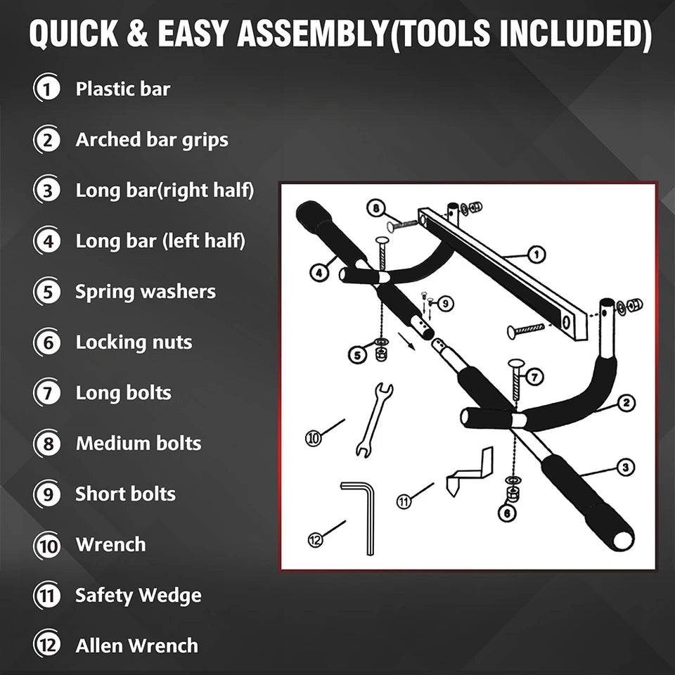 Pull Up Bar for Doorway Portable